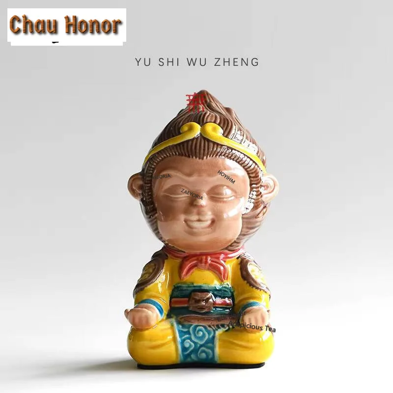 Cutegreat Sage Equalling Heaven Meditation Car Decoration Hand Drawn Jiaozhi Pottery Tea Pet Tea Ceremony Accessories Pen Holder