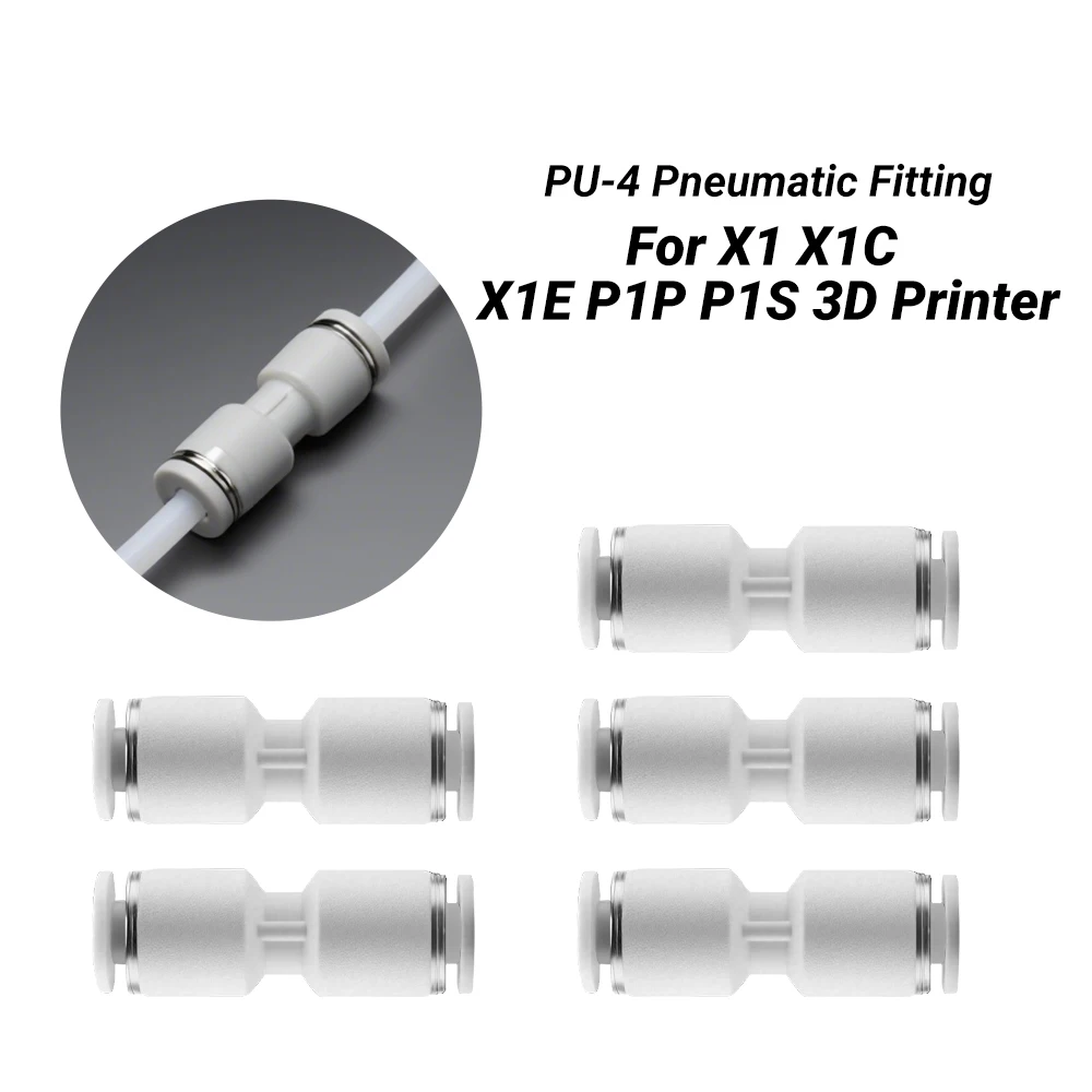 For Lab X1 X1C X1E P1P P1S 3D Printer PTFE Tube Pneumatic Connector 1.75mm Filament Extruder For Bamboo 3D Printer Part