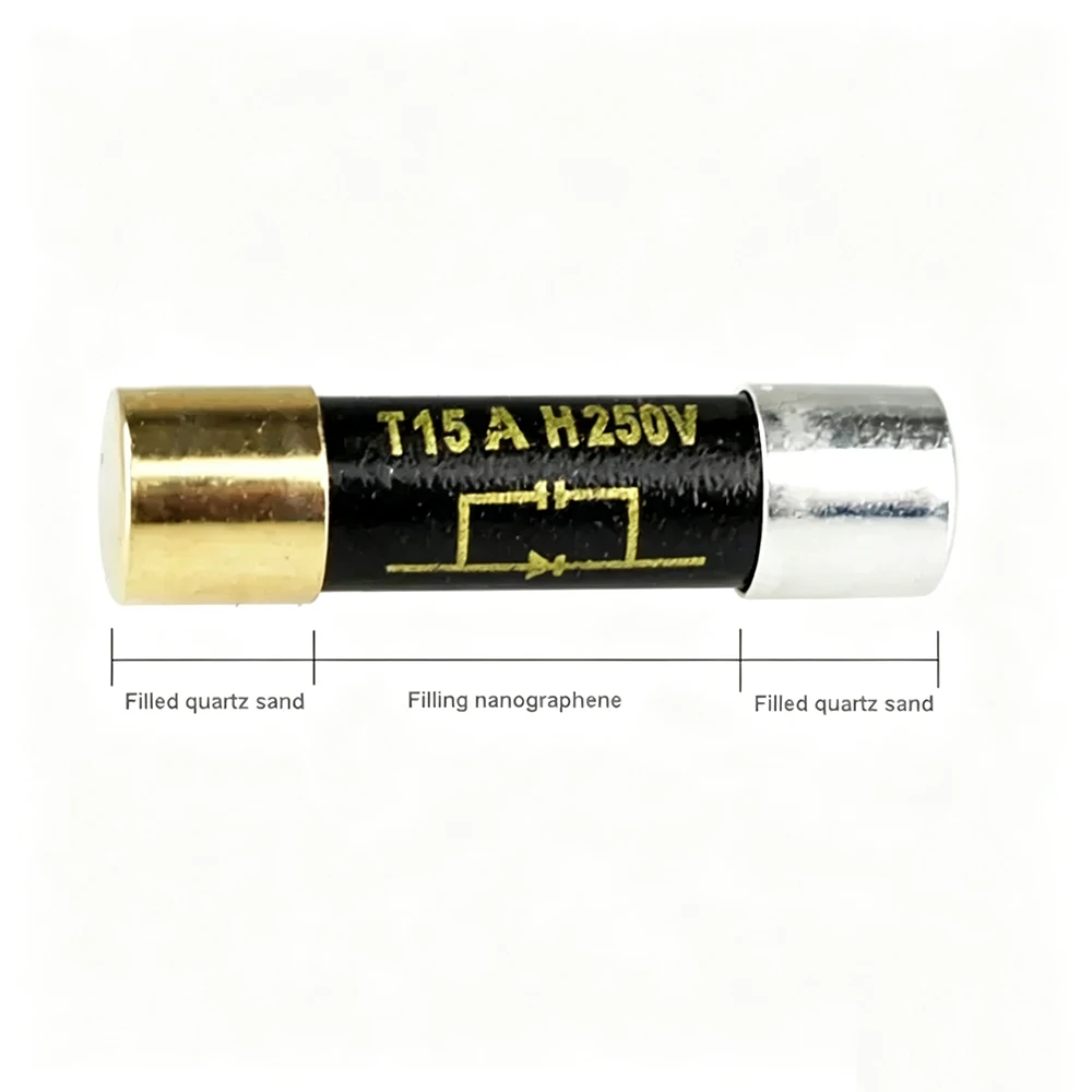 1PCS HIFI Single Crystal Silver Nano Fuse CD Audio Amplifier Tube Amp Fuse 5*20mm 0.5A -15A Electronic Component AudioTube
