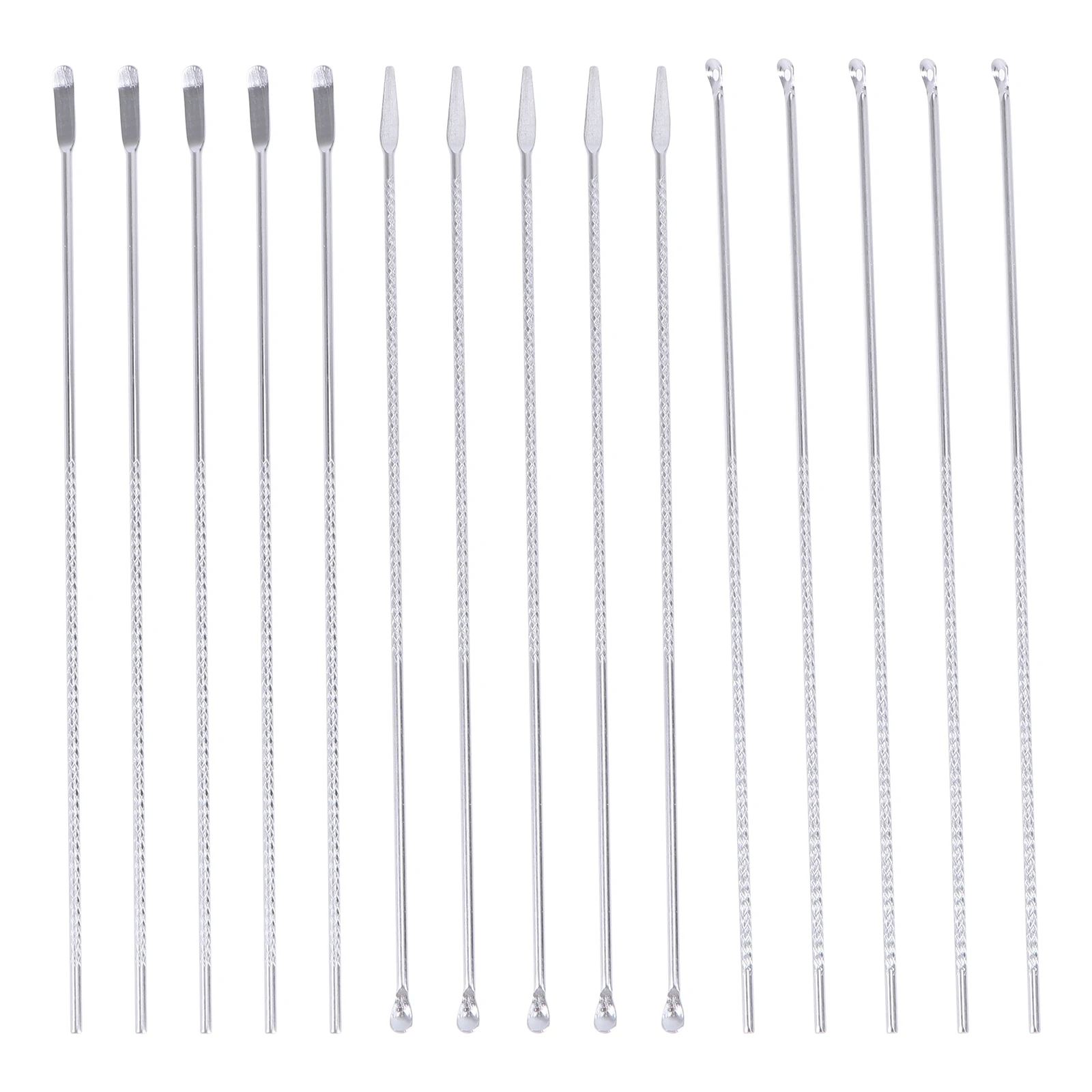 

15Pcs Household Set Stainless Ear Cleaning Spoons for Effective Wax Removal Safe Non-Irritating Daily Use Silver