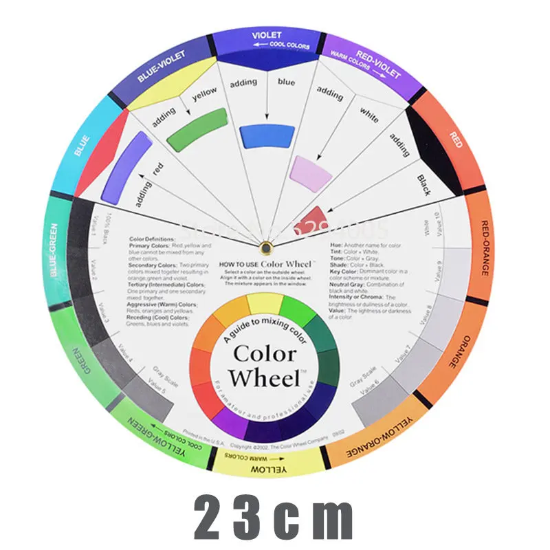 Disco De Cores Circulo Cromático Color Wheel Grande 23cm Chromatic Disc Circle Color Large 23cm wheel