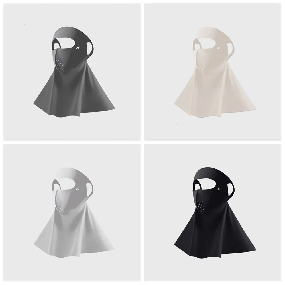 ظلة الصيف كامل الوجه واقية من الشمس الحجاب UPF 50 + المضادة للأشعة فوق البنفسجية الحرير الجليد واقي الوجه تنفس في الهواء الطلق الرقبة التفاف غطاء التسلق #3