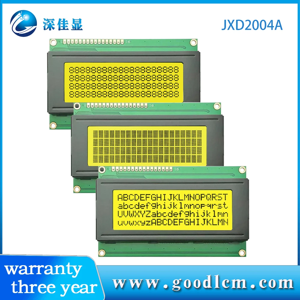 2004 Karakter Lcd 20x4lcm Lcd Module Stn Geel Groen Scherm Geel Groen Licht HD44780 Controller Of ST7066 Of AIP31066