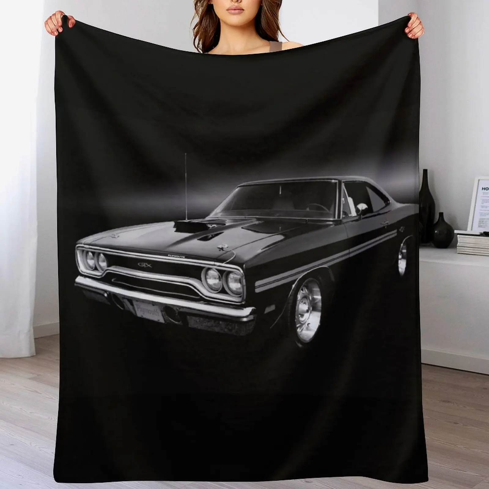 Одеяло Plymouth 440 GTX 1970 года для пикника, роскошный бренд, роскошные дизайнерские теплые зимние одеяла