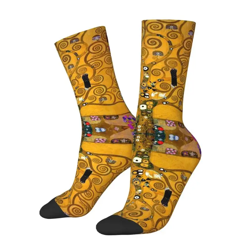 Custom Fashion Mens Tree Of Life By Gustav Klimt Dress Socks Unisex Warm Comfortable 3D Printed Painting Art Crew Socks