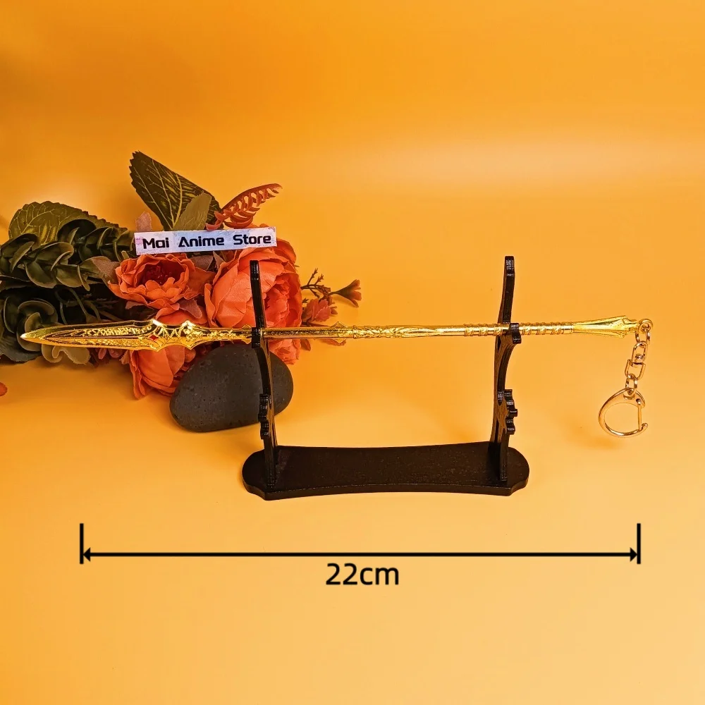 8.6 بوصة إله الحرب الرمح كاتانا أنيمي النينجا سكين الحجم الحقيقي اليابانية الرمح كلينروت بوسيدون سيف معدني الساموراي صابر لعبة هدية