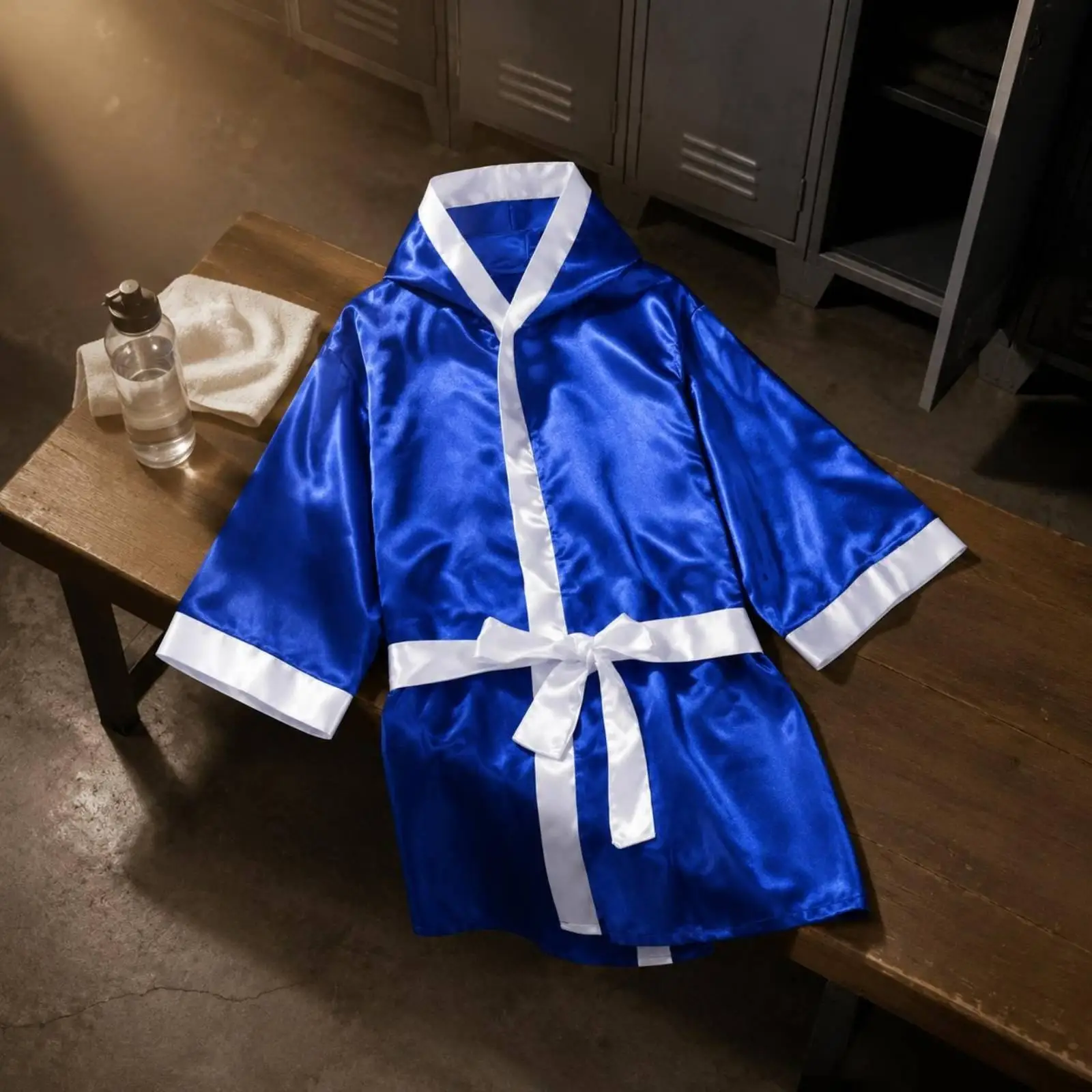 Lightweight Arena Walkout Robe Satin Boxing Gown for Adults, Training