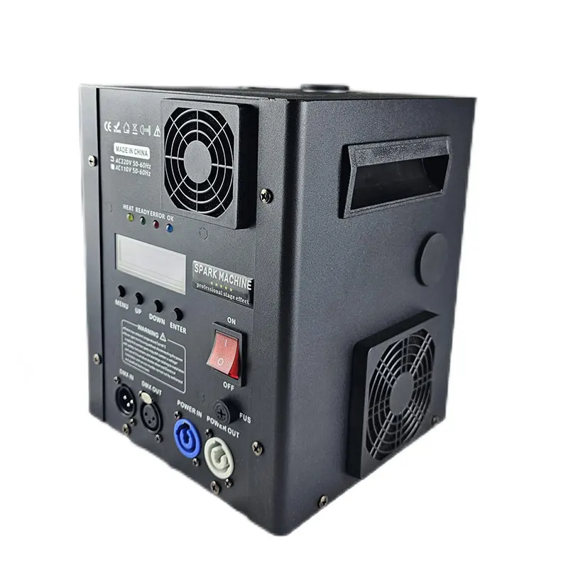 2Pcs 700W 600W Cold Spark Machine 600W Flightcase DMX Remote Firework Fountain Machine Upper Spray Wedding Party Stage Ti Powder