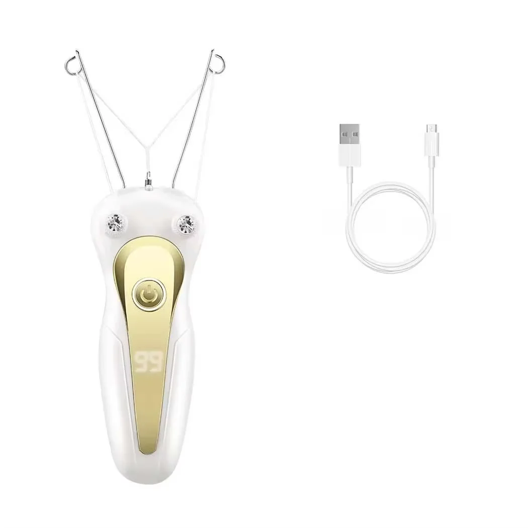 Electric Epilator for Facial USB Rechargeable Hair Removal Epilator Women Hair Remover Face Cotton Thread Epilator Beauty Tool image 2