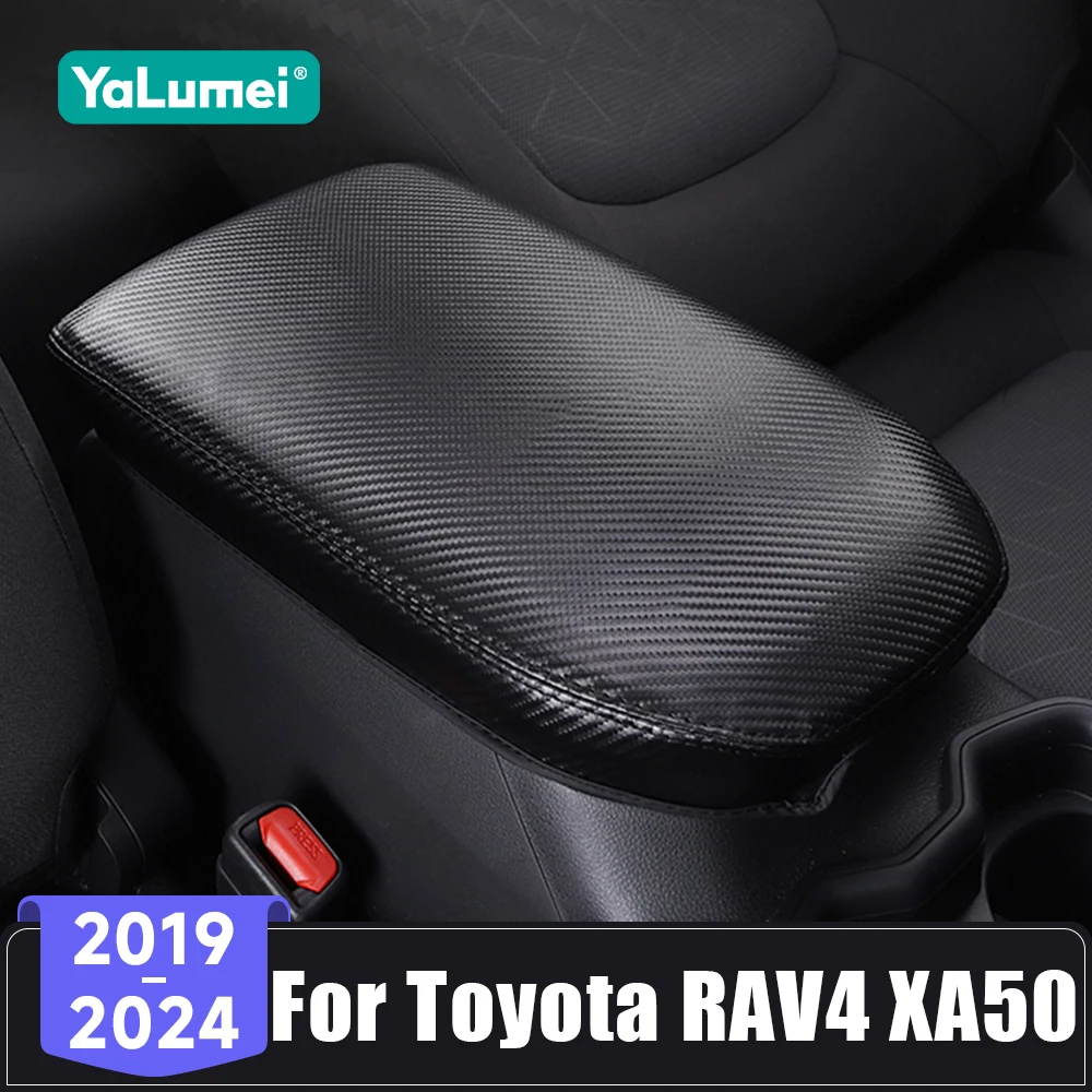 Für Toyota RAV4 XA50 RAV4 Hybrid 2019 2020 2021 2022 2023 2024 PU Leder Auto Armlehnen Center Konsole Lagerung box Deckel Abdeckung
