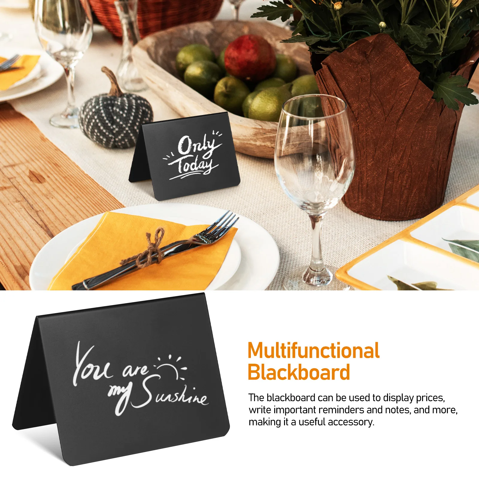 

Mini Blackboard 100x75mm Double Sided A Type Chalkboard White Pens Cleaning Cloth Table Kitchen Notes Price Labels Display
