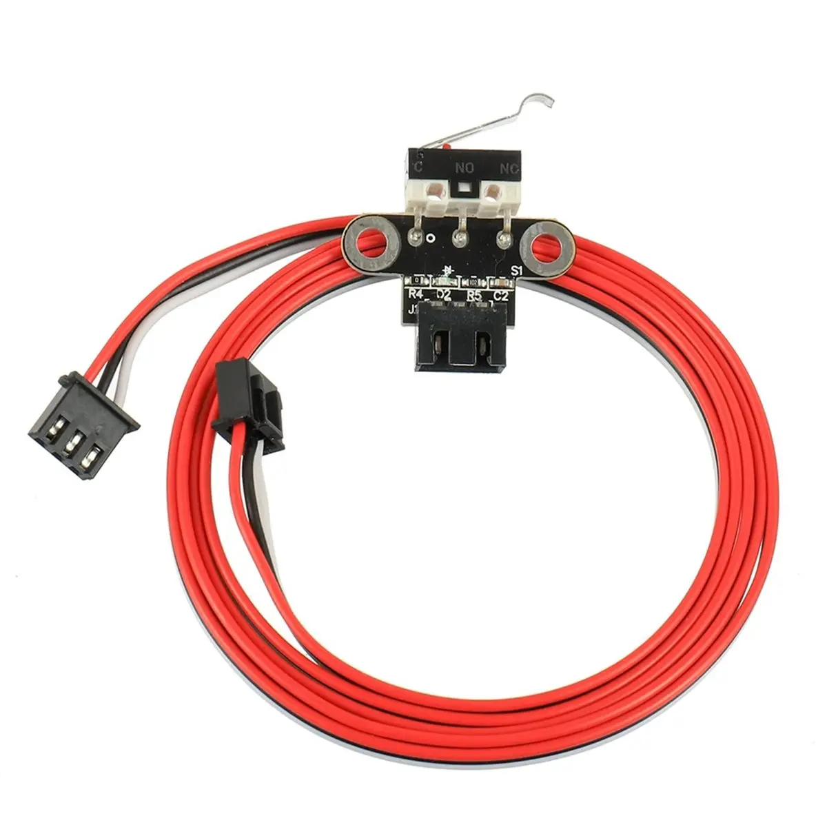 6pcs 3D Printer Horizontal Mechanical Limit Switch Module Miniature Limit Switch 3 Pins with 1m Cables