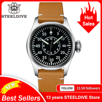 SD1928T STEELDIVE Brand 39MM Stainless Steel Case Black Dial C3 Green Luminous 10MM Onion Crown NH35 200M Waterproof Dive Watch