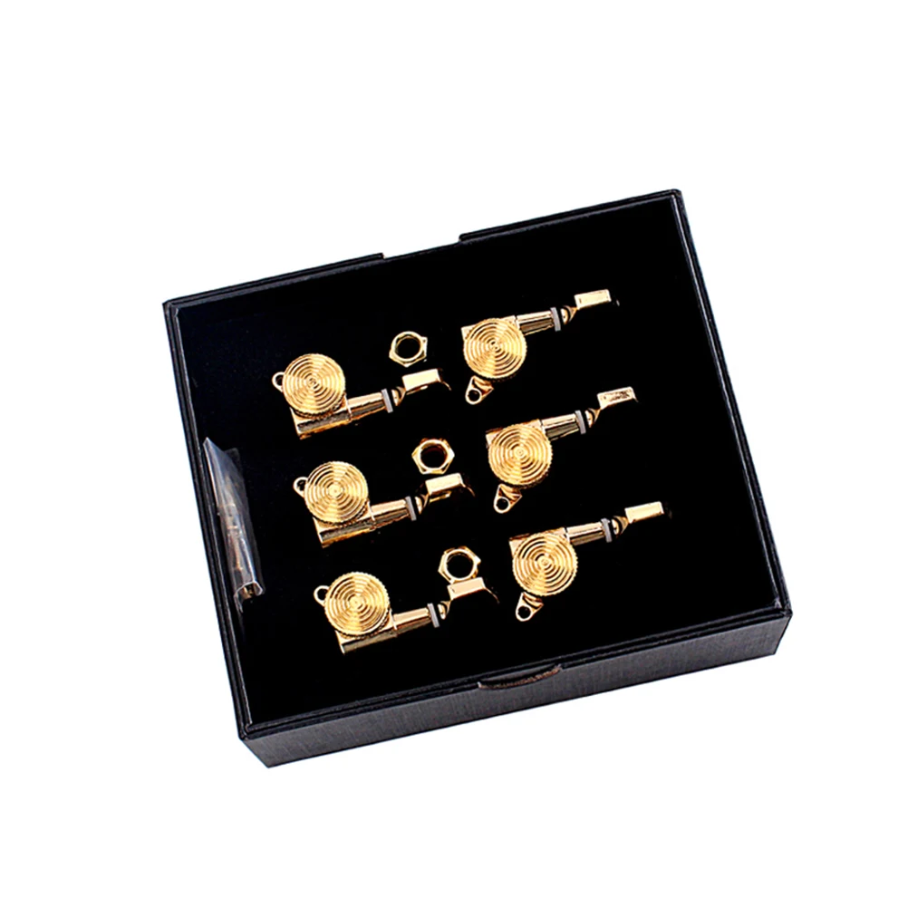 

Vintage Style Guitar Machine Heads Tuning Pegs Replacement For Electric Bass Guitar Gc401K Chrome Strong Metal Body Durable