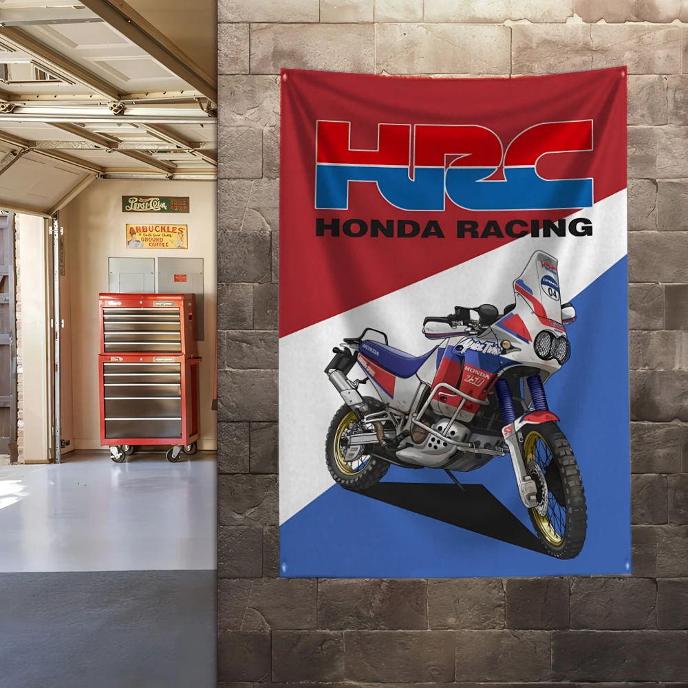 3x5 Ft Moto H-Honda Racing Flag Polyester Digital Printing Banner for Garage Wall Art Out Door Decoration With Brass Grommets