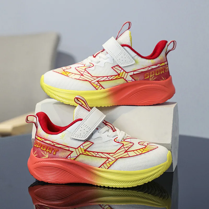 

Velcro children's sports shoes new mesh breathable running shoes Cu-DA Children's shoes Primary school boys' shoes