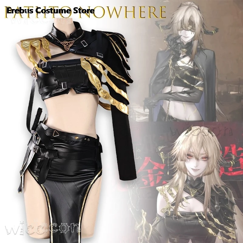 

Halloween Costumes Women Path to Nowhere Synex Cosplay Costume Set Patent Leather Case Cosplay Costume Outfit Tassel Adults Suit