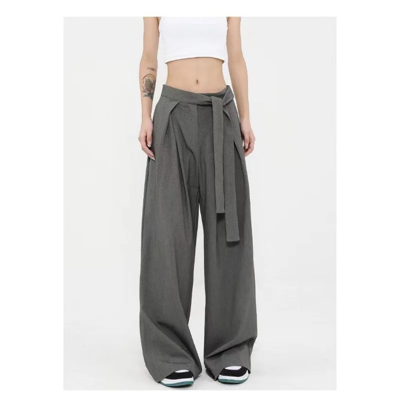 Deeptown pantaloni da tuta oversize neri donna pantaloni da ufficio eleganti coreani pantaloni sportivi a gamba larga pantaloni larghi Casual Y2k estetico