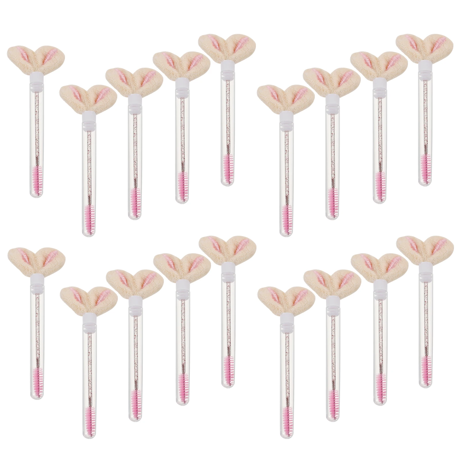 

20Pcs Disposable Eyelash Spoolie Wands Crystal Mascara Brushes for Lash Extension Eyebrow Grooming Makeup Tool