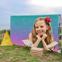 flag Cute For Picnic Party Art L-Like Home Decoration Outdoor Kid Camping Nastya Banner