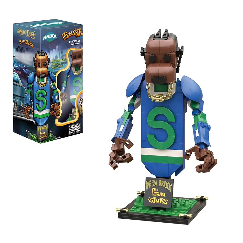 Snoop Dogg sous licence officielle Hip Hop Totem Art canin brique blocs de construction soldats figurines accessoires 4X4 hors route cadeaux bricolage