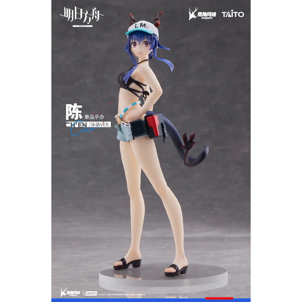 100% original taito Spiel Arknights Ch'en Anime Figur Sommer Bade bekleidung PVC Action figur Boxed Collection Modell Spielzeug Geschenke