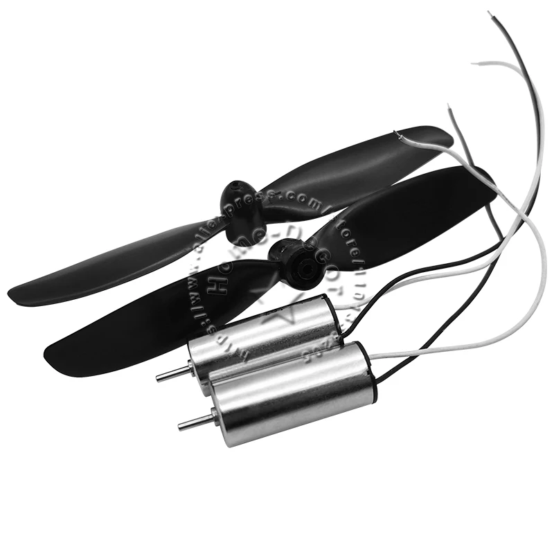 2pcs DC3V 37000rpm 8520 Coreless Motor NdFeB Magnetic with 55/75mm CW CCW Propeller For RC Glider Airplane Helicopter Model HM