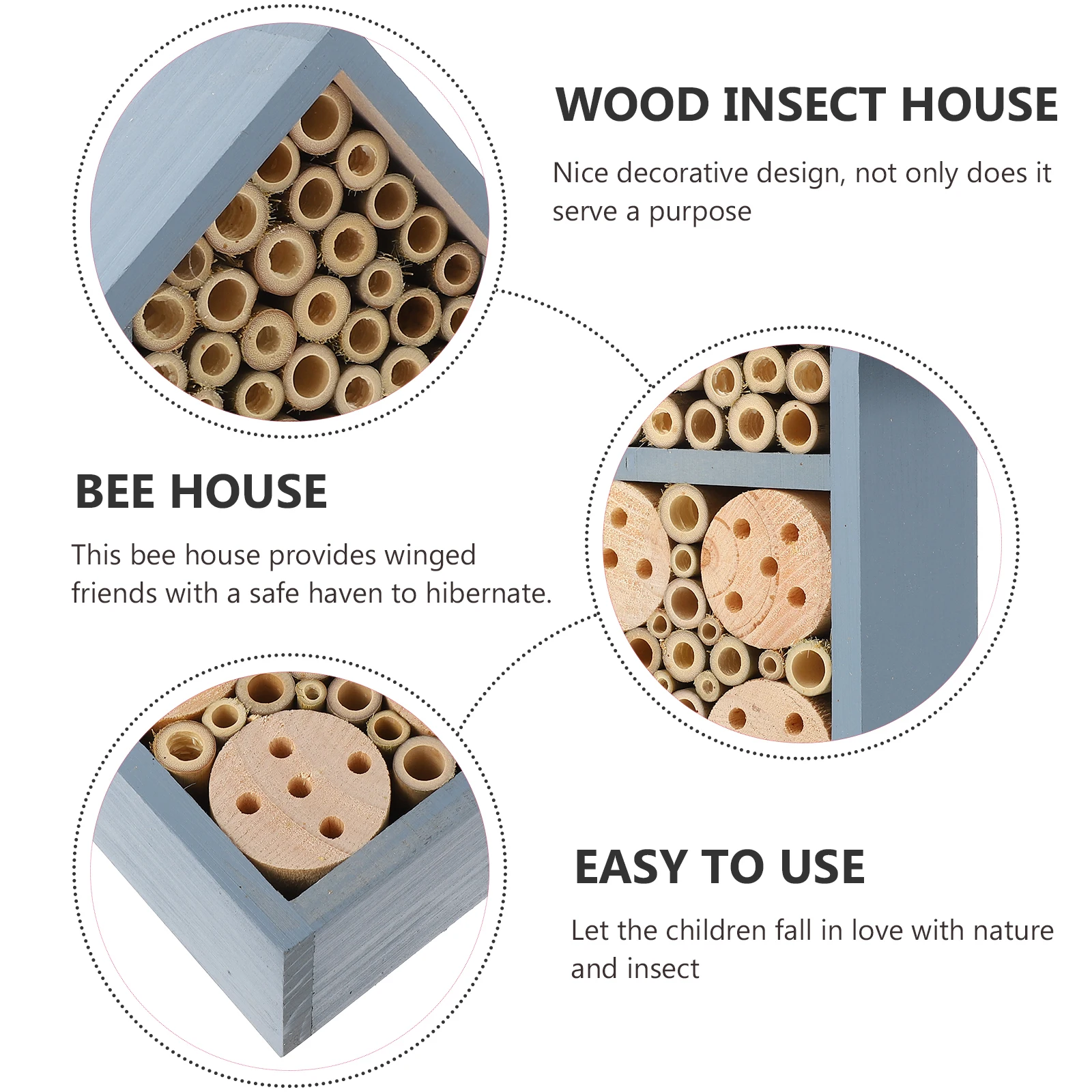 

Insect House Decorative Bee Nest Cabin Outdoor Wooden Ladybugs Pallets Hanging Room Garden Box Shelter Solution