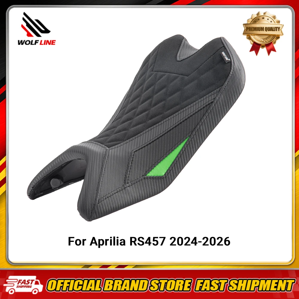WOLFLINE Driver Seat Cushion for Aprilia RS457 2024-2026 Lowering 20mm Comfort Front Seat Saddle for Daily Commute & Road Trip