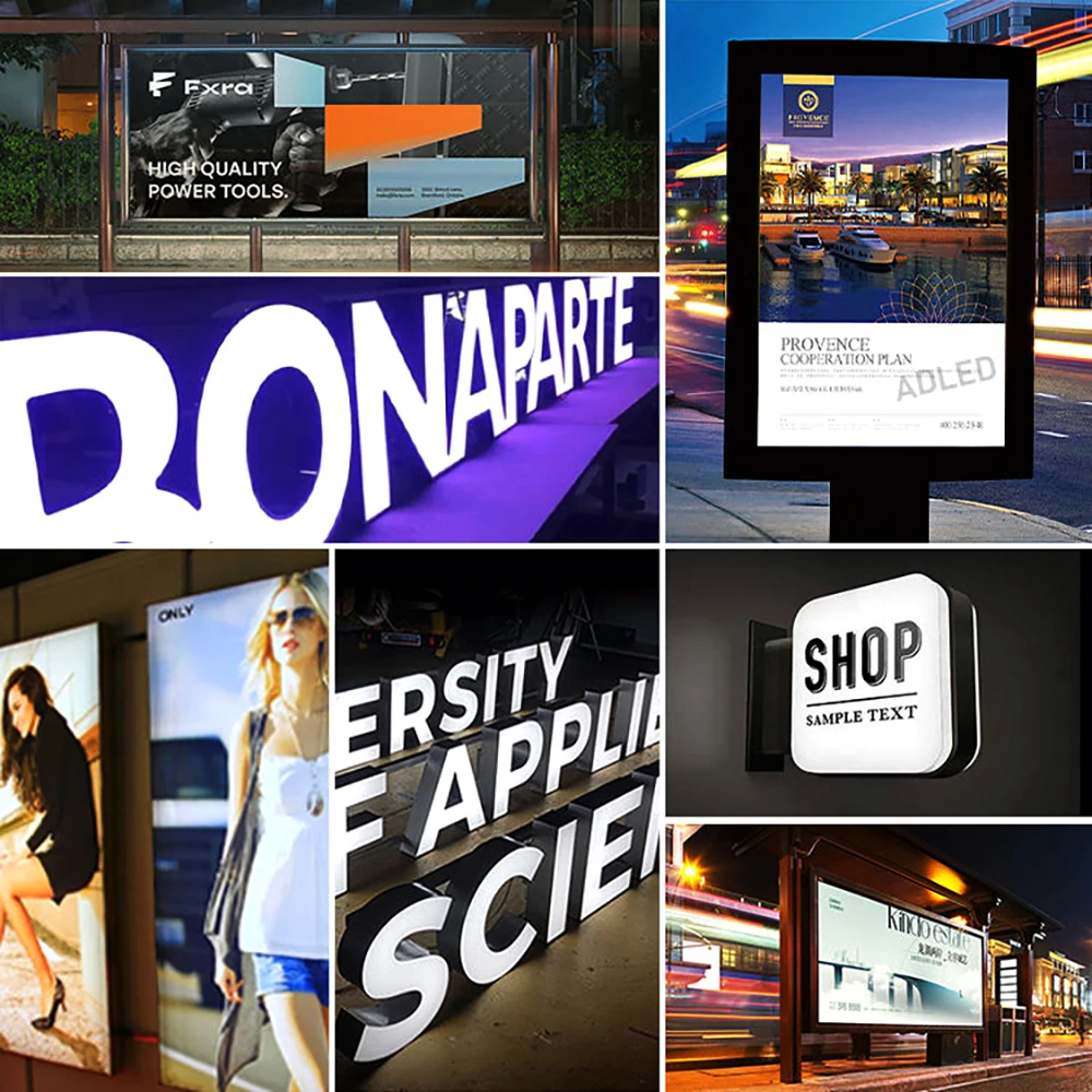 1pcs 12V COB LED Module Waterproof IP65 Shop Banner Advertisement Design Sign Backlight in White Red Green Blue Yellow