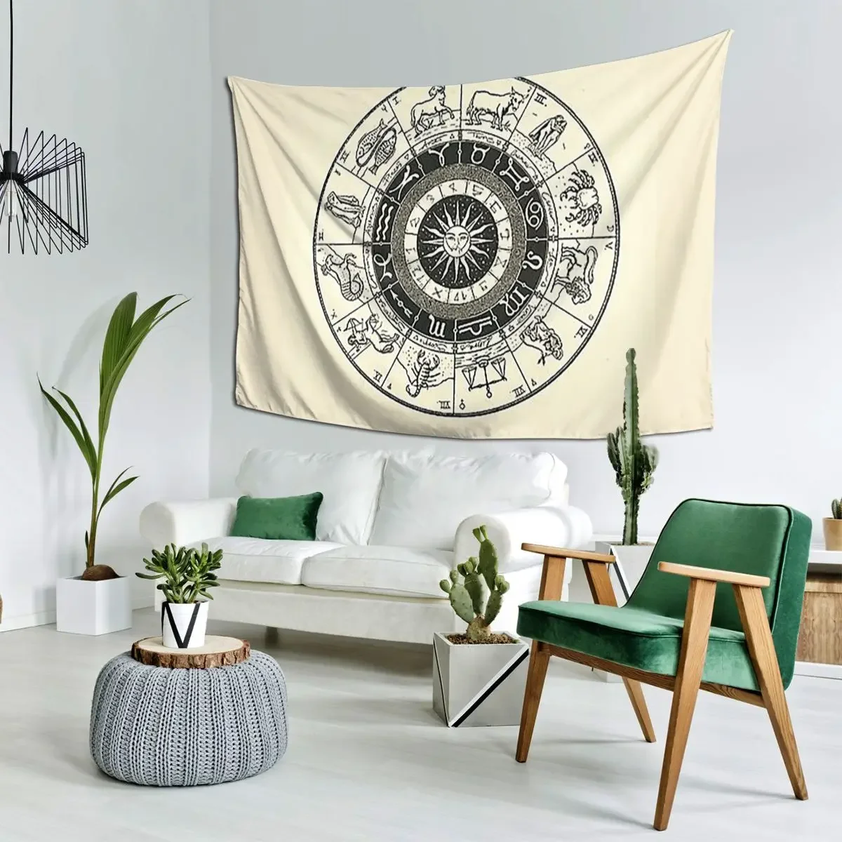 Vintage Zodiac And Astrology Chart Royal Tapestry Funny Wall Hanging Aesthetic Home Tapestries for Living Room Bedroom Dorm Room