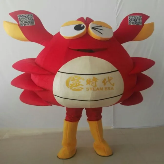 

Make EVA Material Red Crab Mascot Costumes Unisex Cartoon Apparel Cosplay Custom Made Adult Size Advertising Dress