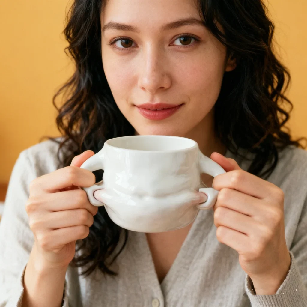 Kawaii Ceramic Mug Cute Coffee Cup Milk Tea Water Cups Creative Pinch Fat Belly Cup Mug Gift Porcelain Drinking Coffee Mugs