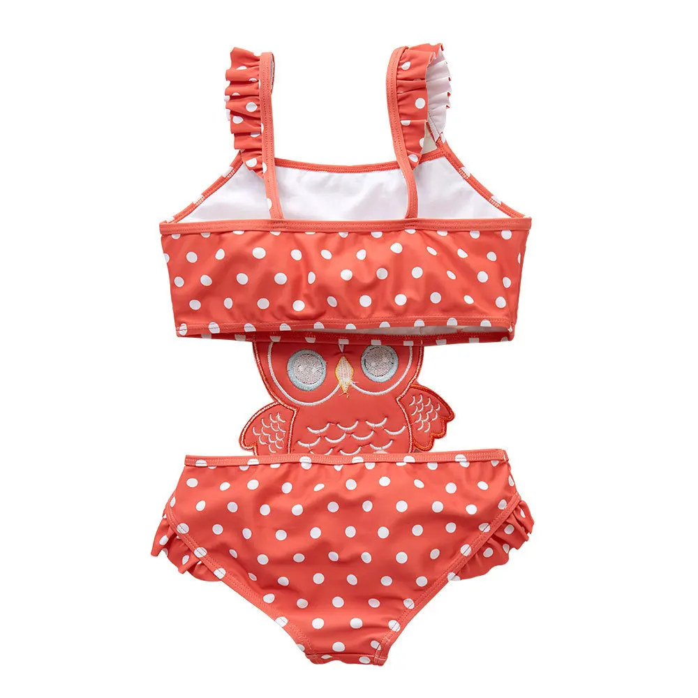 Maillot de bain une pièce pour filles, bikini pour enfants de 1 à 7 ans, à pois rouges, style théâtre, vêtements de plage