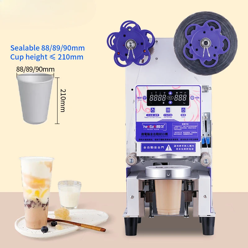 New Product Tabletop Automatic for Diameter 90/95mm Bubble Tea Cup Sealer Cup Packing Machine Cup Sealing Machine