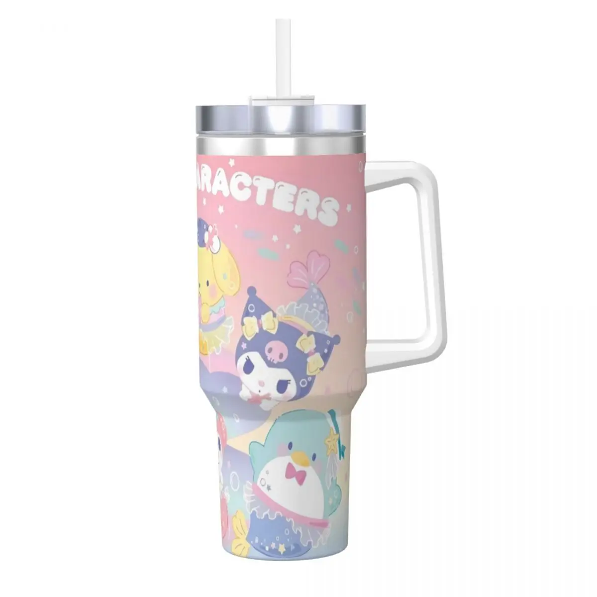 

Hello Kitty Cinnamoroll Kuromi Stainless Steel Tumbler Mugs Cup Large Capacity Coffee Mug Insulated Cold Hot Tea Water Bottle