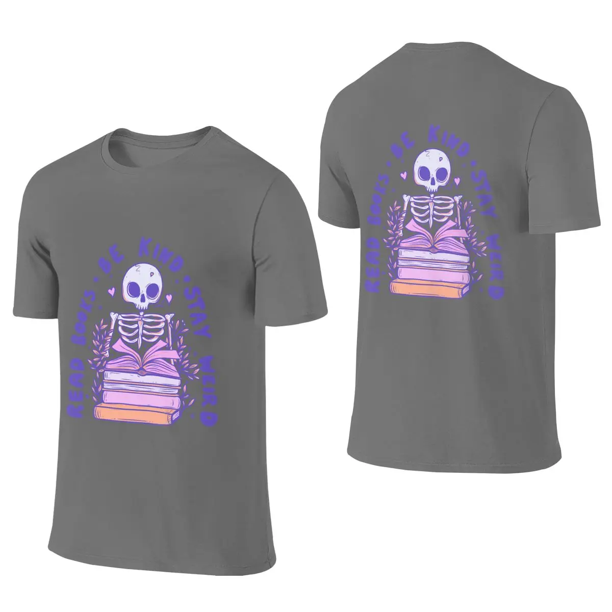 Read Books Be Kind Stay Weird Trendy Reversible T-shirt Minimalist Vibe Small Patterns Shirt