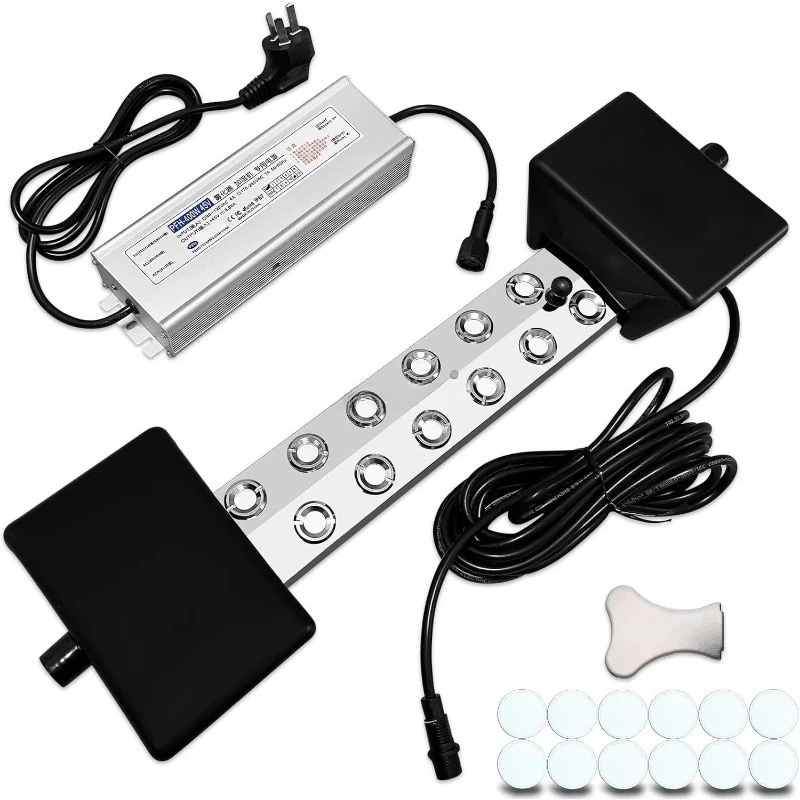 12-Head ultrasonic atomizer pond humidifier corrosion-resistant large garden pond atomizer water generator