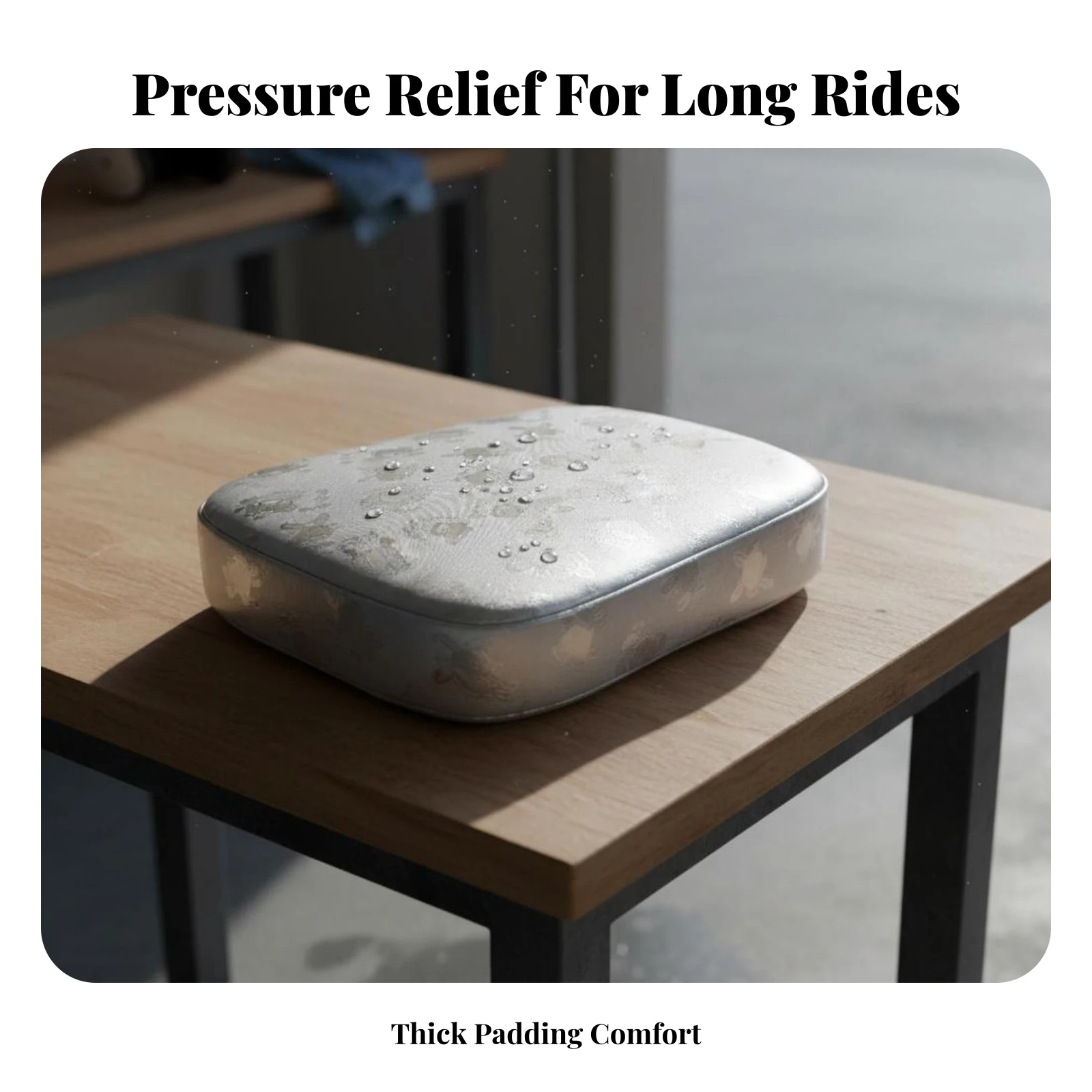 

Long Lasting Comfort Motorcycle Seat Cover Easy to Install Waterproof Ergonomic Cushion for Delivery and Courier Routes