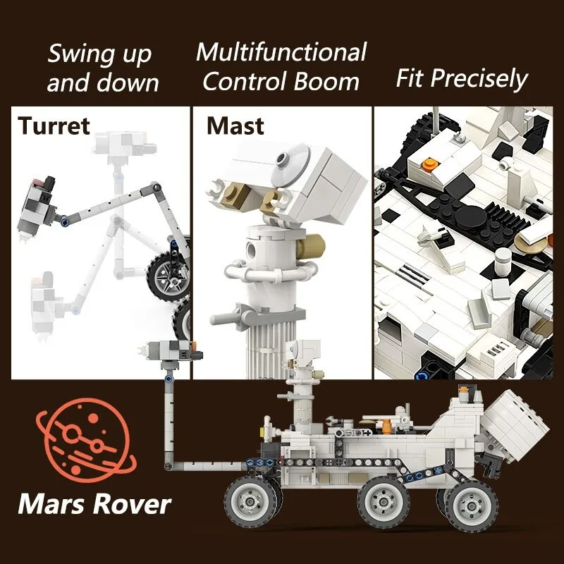 Perseverance Mars Rover Fai da te Blocchi di costruzione Mattoni MOC Block ad alta tecnologia Giocattoli di marca classici Bambini Regali per bambini