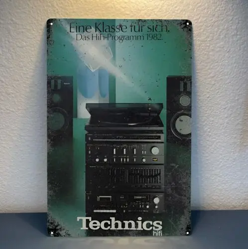 Technics Vintage Stereo Audiophile Hi-Fi Speakers Metal Poster -20x30cm Tin Sign tin sign