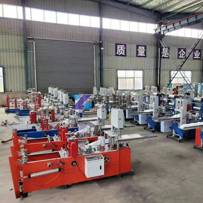 Máquina plegable automática para hacer servilletas de cena, papel tisú, impresión en relieve, tipo canguro, plegable, 1/8