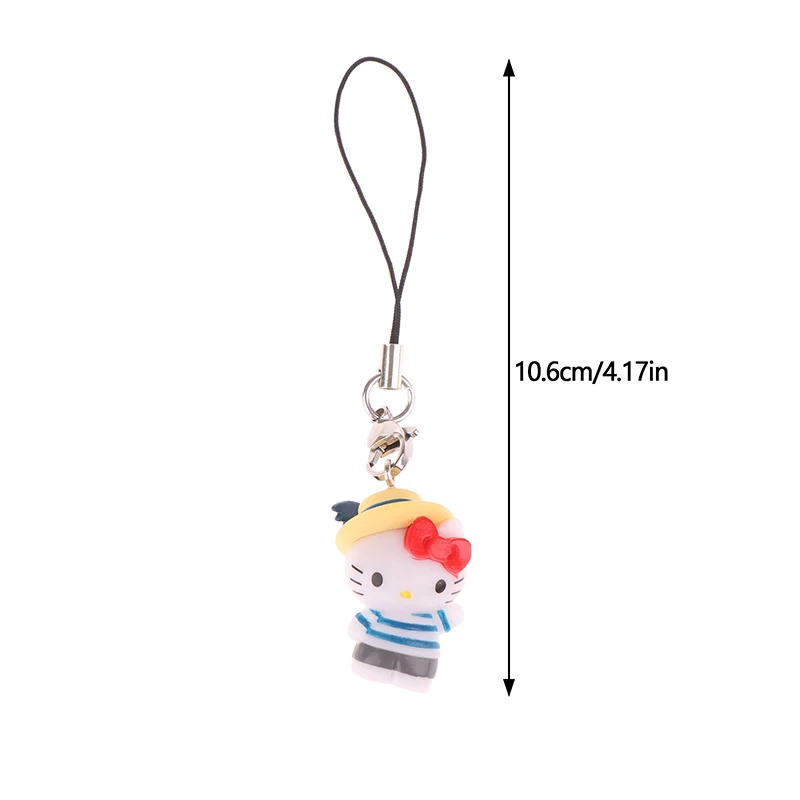 Kawaii Sanrio Hello Kitty Telefoon Ketting Cinnamoroll Hanger Charme Zoete Oortelefoon Hoesje Hangende Touw Anti-Verloren Lanyard Tas Decor