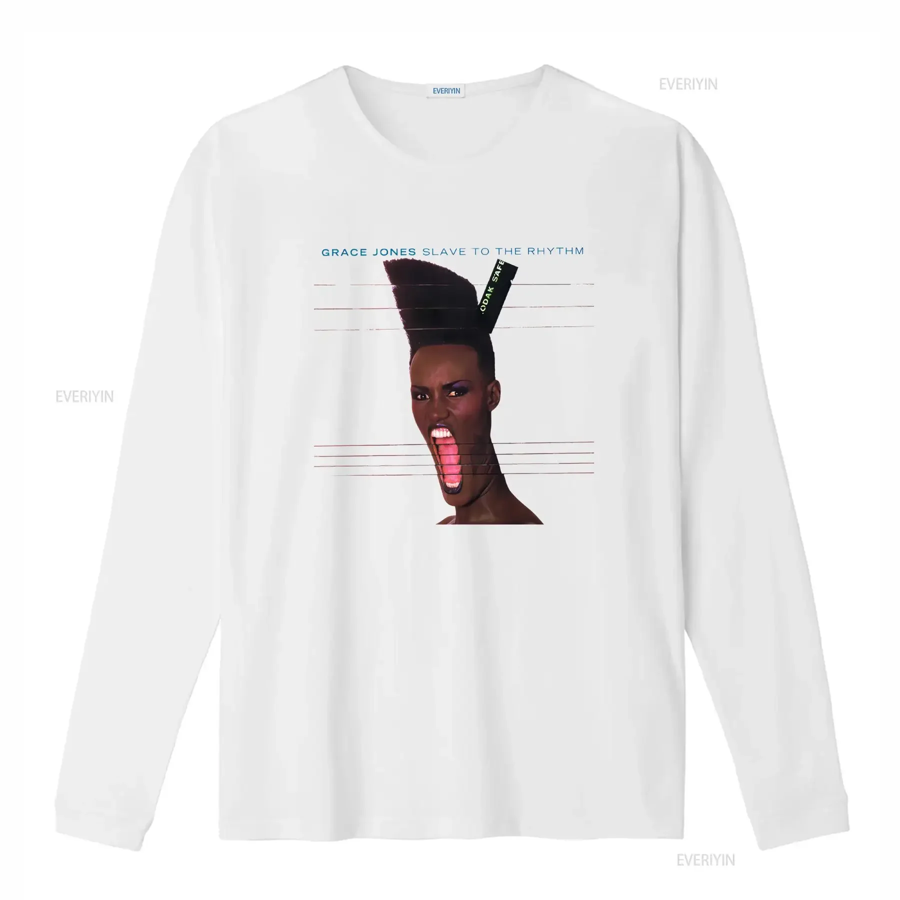 Grace Jones Slave To The Rhythm White T Shirt Size S 5XL vintage Washed Slightly homme Stretched graphic fashion Casual Unisex