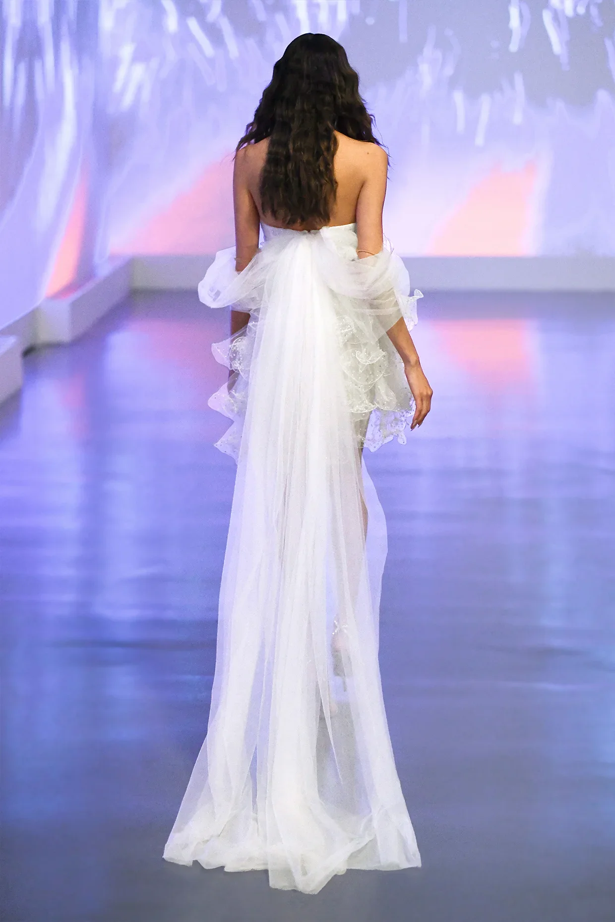 تخصيص 2026 فستان زفاف الأميرة مثير بدون حمالات مع حاشية مطوي وقابل للانفصال قبالة الكتف الشيفون الكرة فستان الزفاف