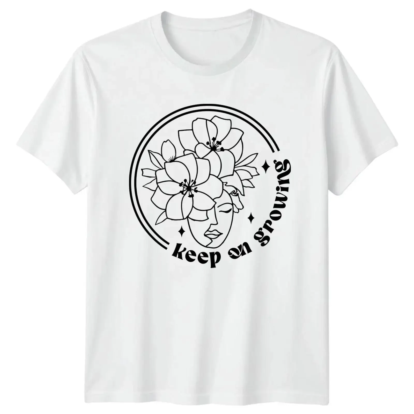 Keep On Growing Damen T Shirt Botanical Gardening Geburtstag Geschenk für Sie vintage Washed designer clothes Comfortable