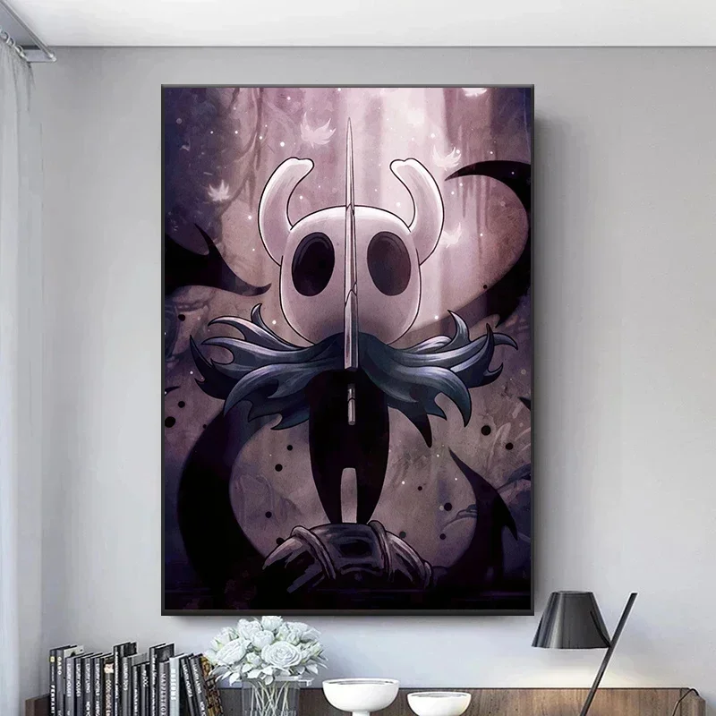 Diamantmalerei Ästhetische Wandkunst Hollow Knight Spiel Video Anime Poster Drucke für Gamer Gaming-Raum Heimdekoration