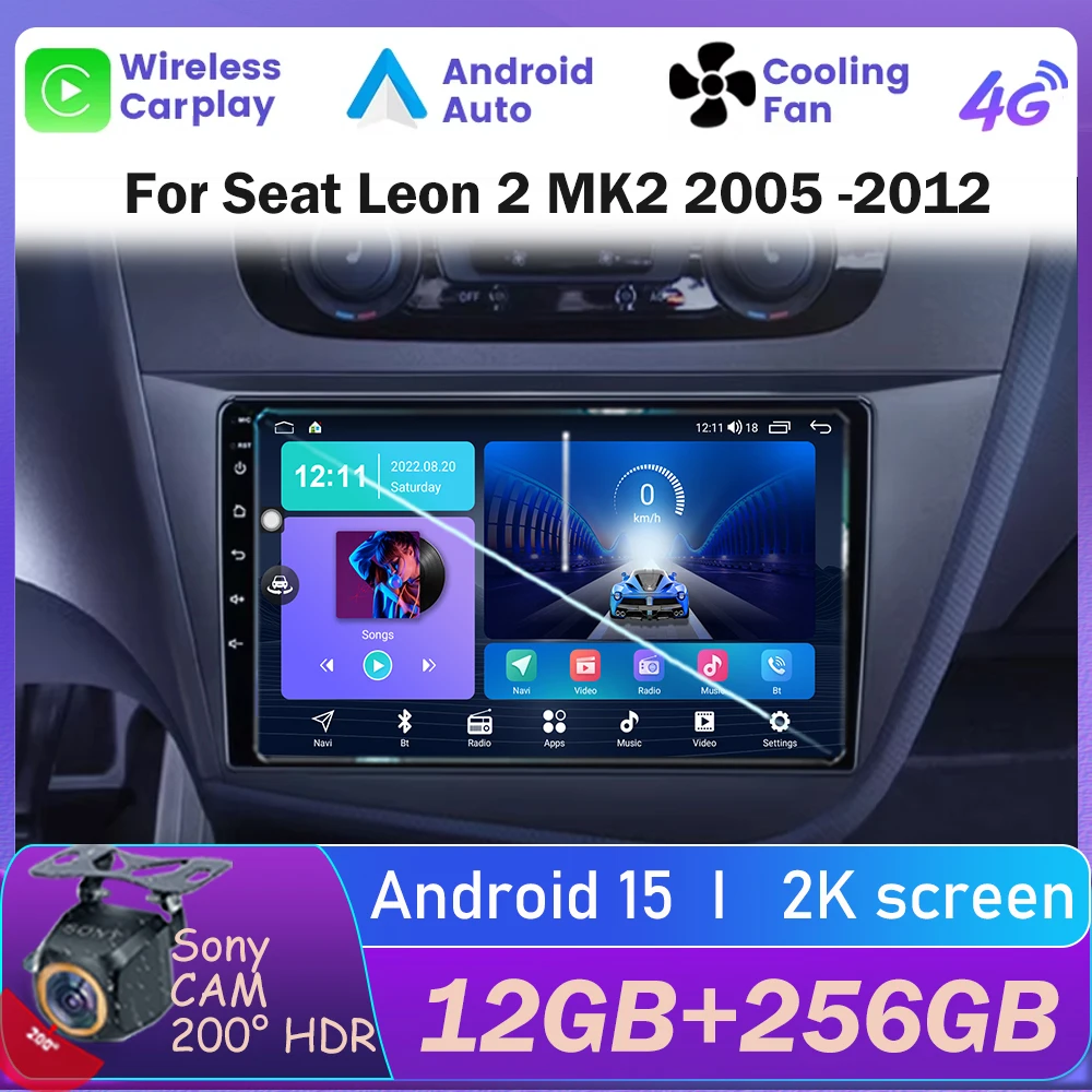 

Carplay Car Radio 2G+32G For Seat Leon 2 MK2 2005 2006 2007 2008-2012 Android Navigation GPS Multimedia Video Player Head Unit