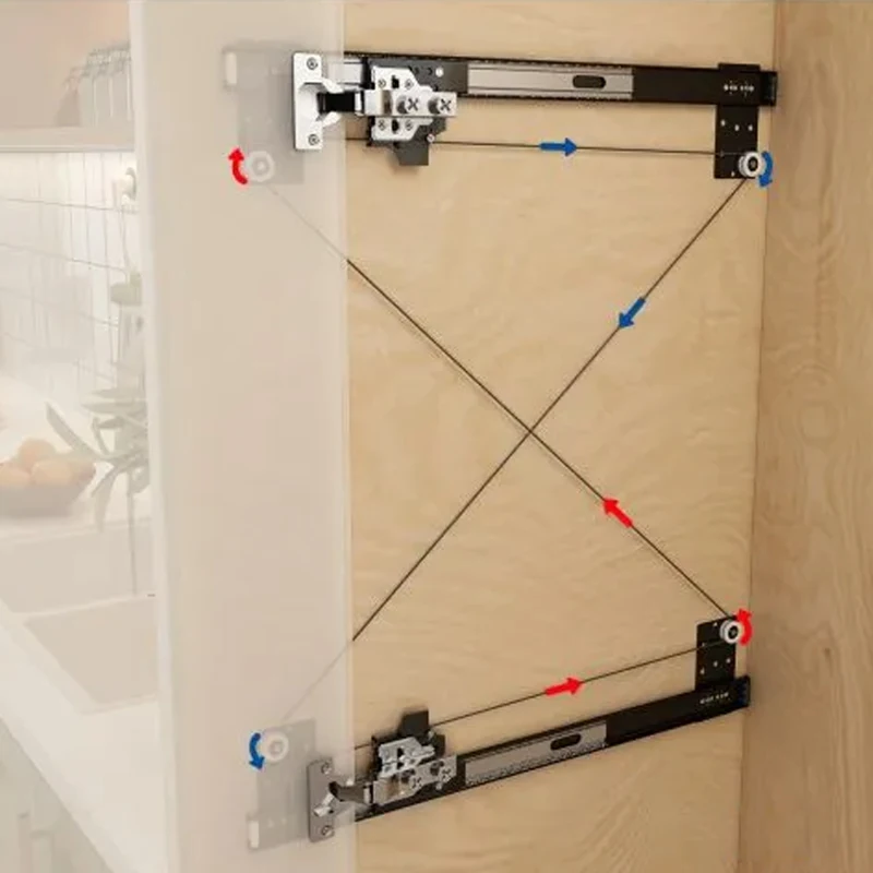 

Выдвижная скрытая поворотная направляющая, фурнитура, поворотный конус, складная направляющая, кухонный шкаф, карманная дверная система, направляющая, слайдер для ящика