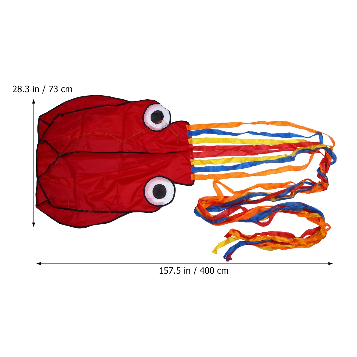 2Pcs Frameless Octopus Kite Eyecatching Color Fine Workmanship for Family Fun At Beach Park Garden Playground Red Green